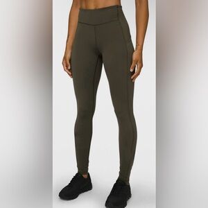 Lululemon Speed Up Tight *Full-On Luxtreme 28" running gym dark olive like new 4
